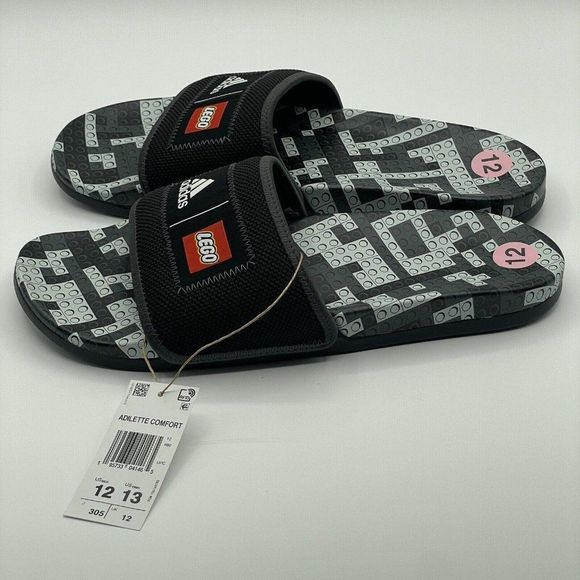 New Adidas Adilette Comfort X ® Slides Soft Slippers Black GW0822 Men’s 12